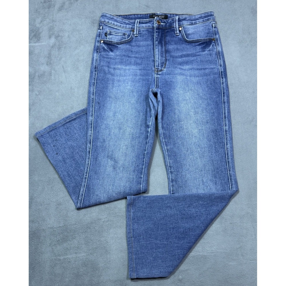 Judy Blue Jeans Womens 13/31 (31x28) Slim Bootcut Highrise Stretch Boho USA